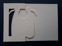 Speciaal model kaart 16 baby slabbetje ivoor OP=OP - Klik op de afbeelding om het venster te sluiten